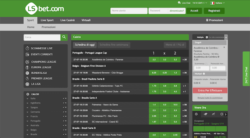 Scommesse Sportive su LSBet