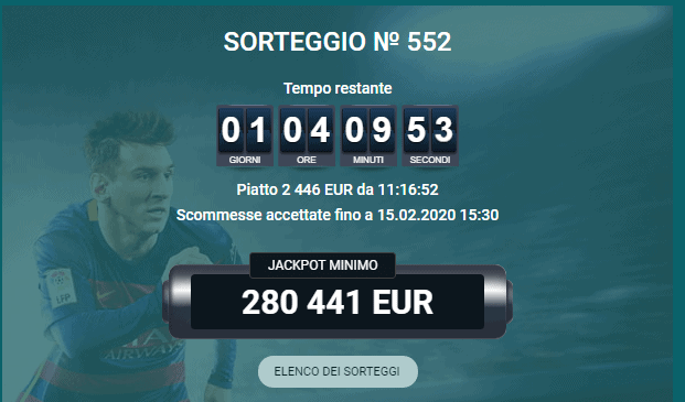 Esempio Jackpot 22Bet