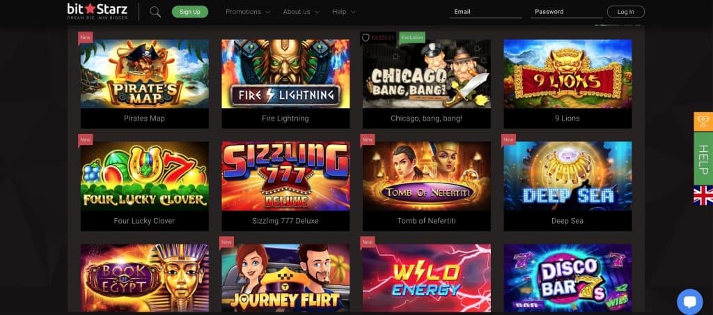 Vari giochi disponibili su BitStarz Casinò