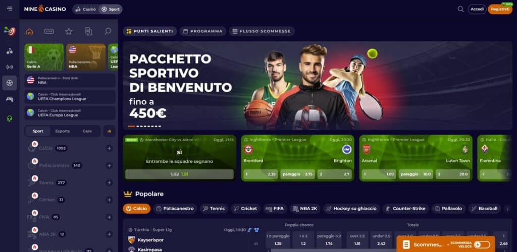 ninecasino homepage